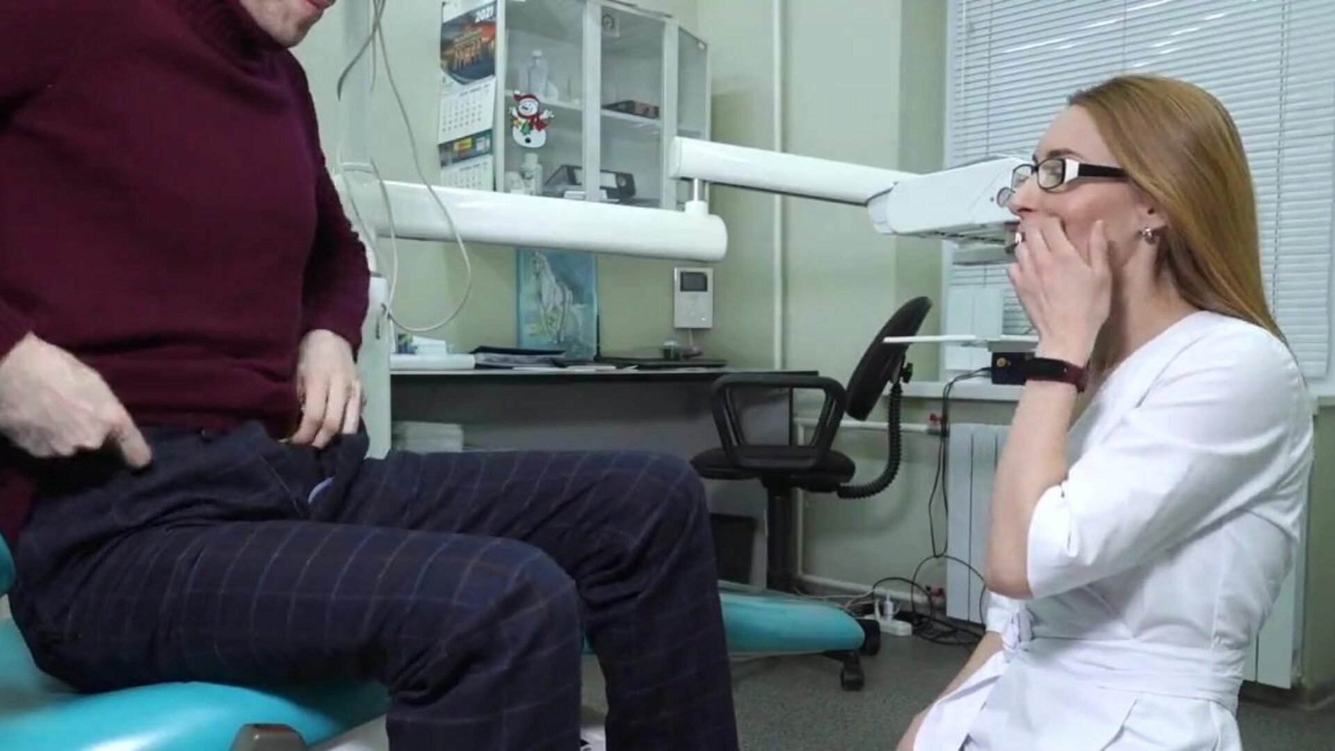 The female physician captured patient shlong and embarked to give him a coarse gonzo oral stimulation